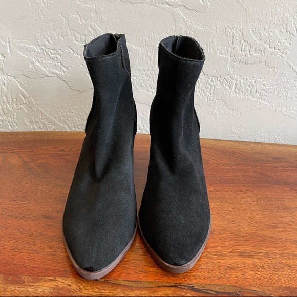 BP Black Suede Ankle Bootie Size: 8 - Picture 2 of 12